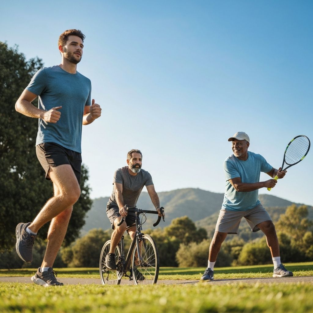 Men living active lifestyles