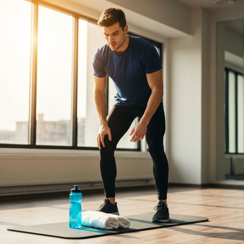 Man preparing for workout